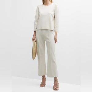 THEORY Compact Crepe Crop Flare Pants
